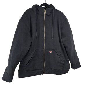 Wrangler Workwear Mens Sherpa Lined Hoodie Jacket  XL  46-48 Black Coat Winter